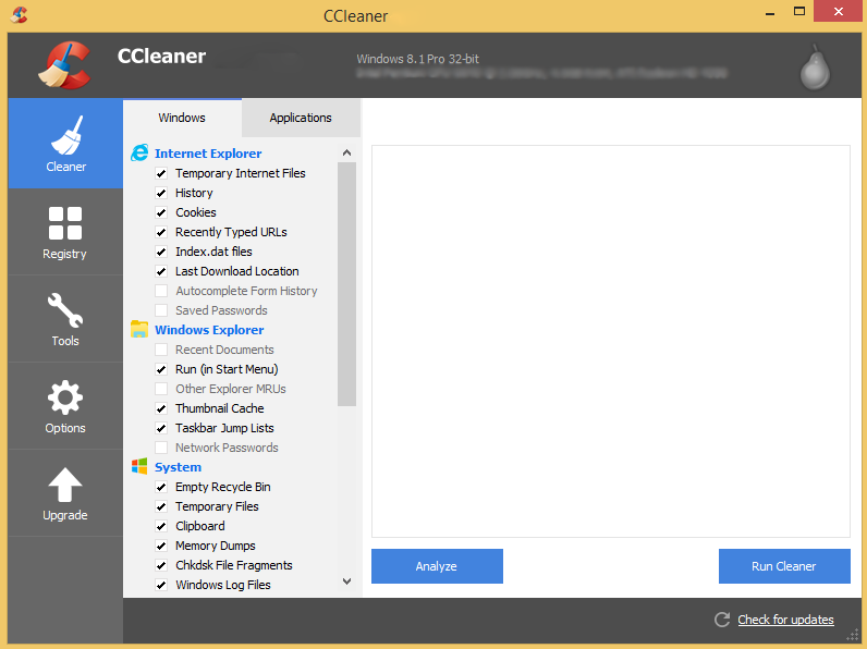 برنامج ccleaner لتنظيف الجهاز و تسريعه