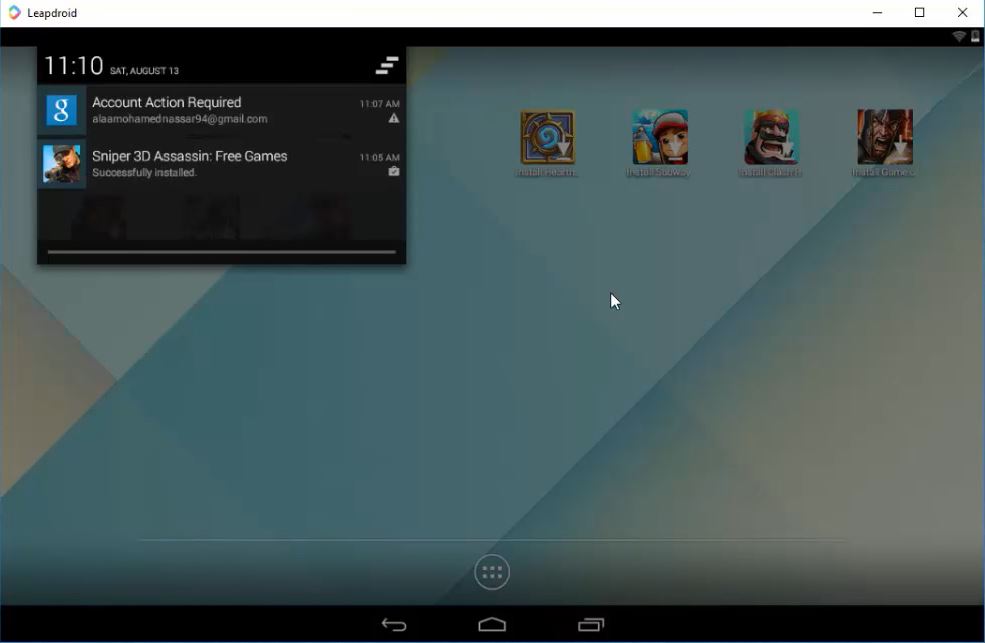 leapdroid system requirements